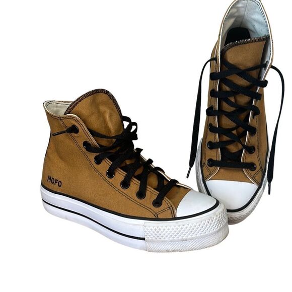 Converse Shoes - Converse by You Mofo Platform Hightop Chuck Taylor Mustard Yellow Sneakers 7W